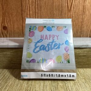 Celebrate It Easter Backdrop with Colorful Eggs 6ft x6ft